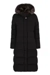Moorer Long Zagara Down Jacket With Hood In Black