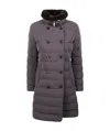 Moorer Longan Double-breasted Coat In Blue