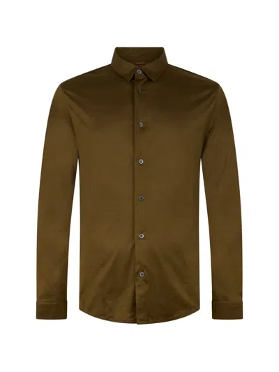 Moorer Long-sleeve Button-up Shirt In Green