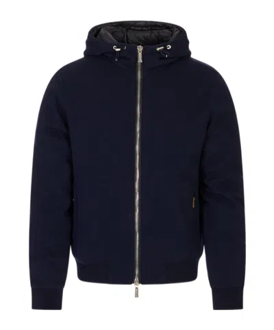 Moorer Long-sleeve Down Jacket In Blue