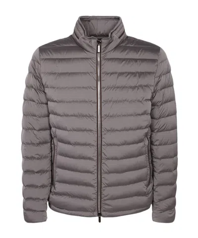 Moorer Long-sleeve Down Jacket In Gray
