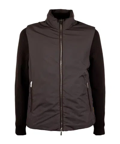 Moorer Long-sleeve Knitted Jacket In Burgundy