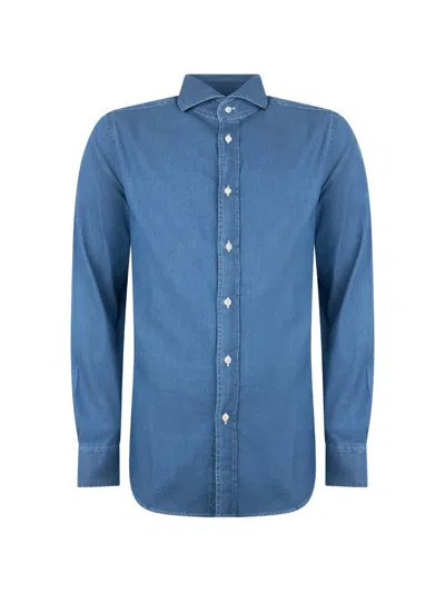 Moorer Long-sleeve Shirt In Blue