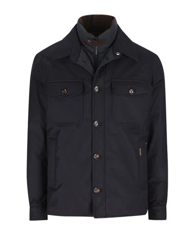 Moorer Long-sleeved Casual Jacket In Black