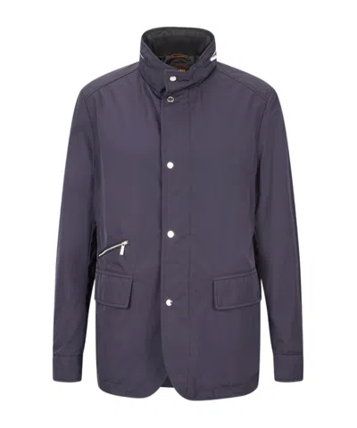 Moorer Long-sleeved Casual Jacket In Blue