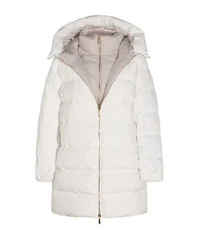 Moorer Long-sleeved Cotton-padded Jacket In White