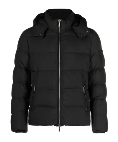 Moorer Long-sleeved Down Jacket In Black