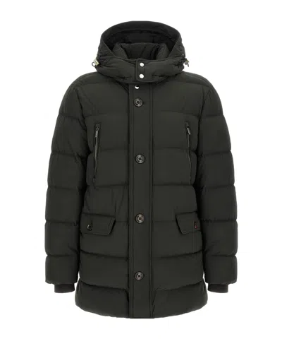 Moorer Long-sleeved Down Jacket In Animal Print