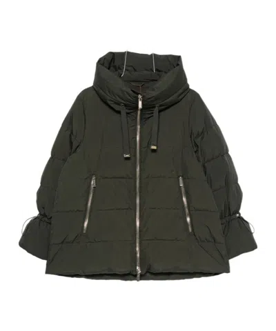 Moorer Long-sleeved Down Jacket In Green