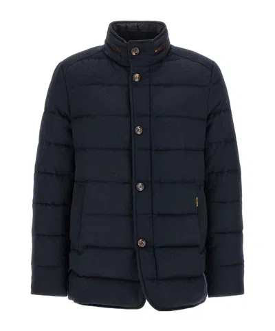 Moorer Long-sleeved Padded Jacket In Animal Print