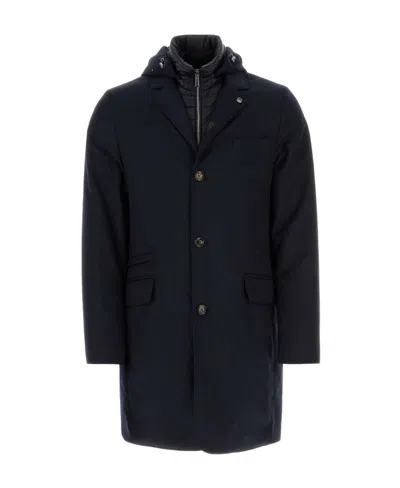 Moorer Long-sleeved Zipper Down Jacket In Black