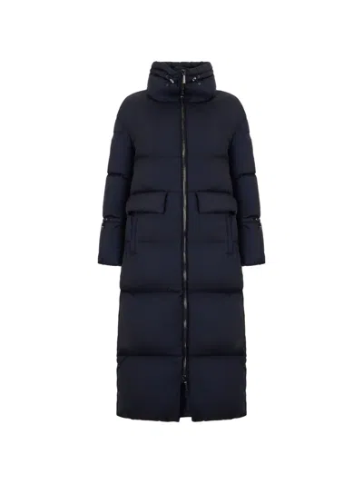 Moorer Lulu-p Quilted Padded Coat In Blue