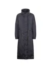 Moorer Madalyn Drawstring Parka In Blue