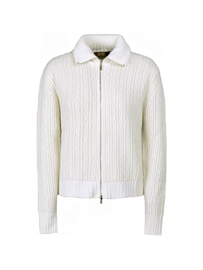 Moorer Malea-bcv Cashmere Cardigan In White