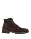 Moorer Man Ankle Boots Chocolate Brown Size 8.5 Leather, Textile Fibers
