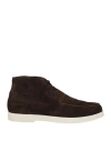 Moorer Man Ankle Boots Chocolate Brown Size 9 Leather In Brown