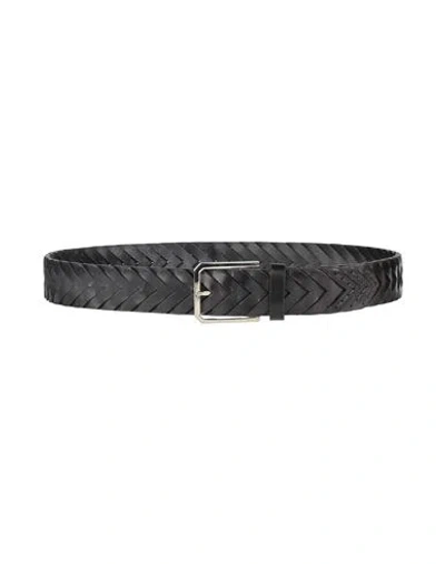Moorer Man Belt Black Size 36 Leather In Neutral