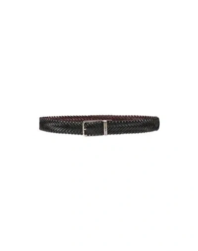 Moorer Man Belt Black Size 39.5 Soft Leather