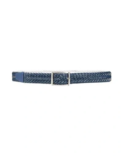 Moorer Man Belt Blue Size 38 Leather