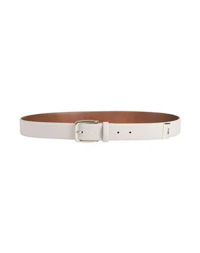 Moorer Man Belt Light Grey Size 36 Leather
