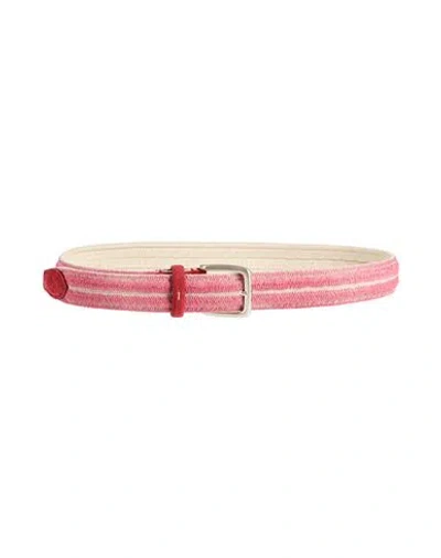 Moorer Man Belt Pink Size 42 Cotton, Viscose, Elastane