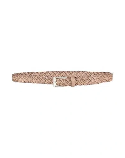 Moorer Man Belt Taupe Size 39.5 Leather In Brown
