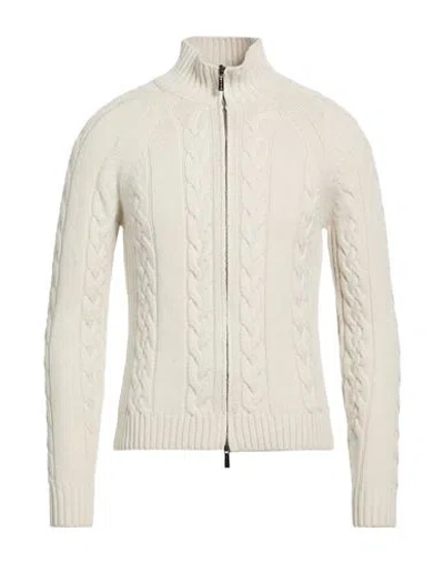 Moorer Man Cardigan Beige Size 38 Cashmere In White