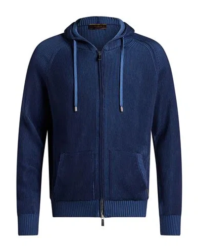 Moorer Man Cardigan Blue Size 38 Cotton