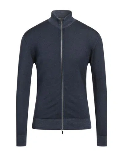 Moorer Man Cardigan Blue Size 44 Virgin Wool
