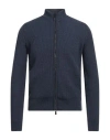 Moorer Man Cardigan Blue Size 44 Virgin Wool In Blue