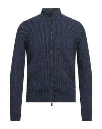 Moorer Man Cardigan Blue Size 44 Virgin Wool