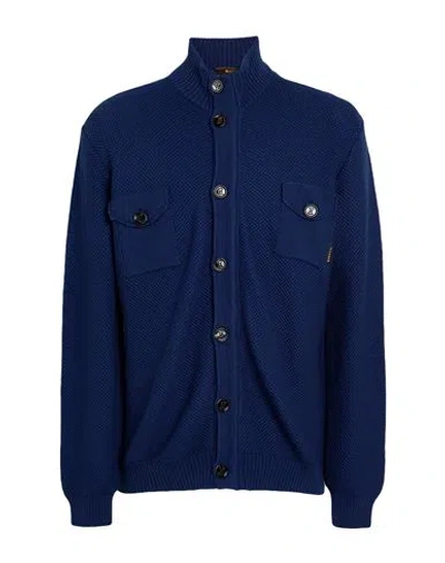 Moorer Man Cardigan Blue Size 44 Wool