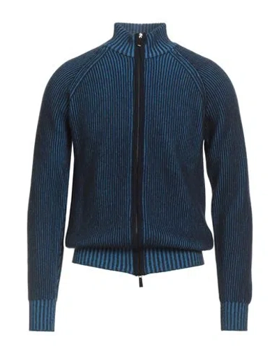 Moorer Man Cardigan Blue Size 46 Cashmere