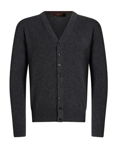 Moorer Man Cardigan Charcoal Size 36 Cashmere In Gray