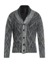 Moorer Man Cardigan Charcoal Size 50 Wool In Gray