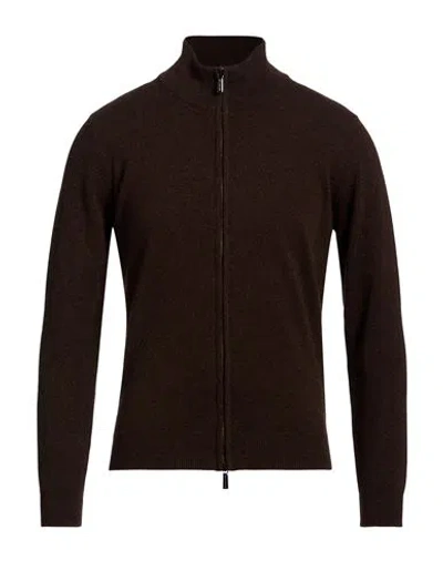 Moorer Man Cardigan Dark Brown Size 38 Cashmere