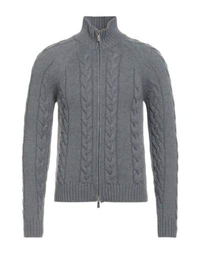 Moorer Man Cardigan Grey Size 42 Virgin Wool In Gray