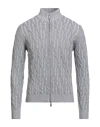 Moorer Man Cardigan Grey Size 44 Cashmere In Gray