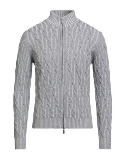 Moorer Man Cardigan Grey Size 44 Cashmere In Gray