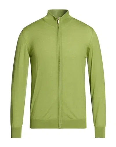 Moorer Man Cardigan Light Green Size 38 Virgin Wool