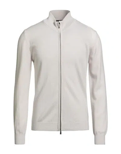 Moorer Man Cardigan Light Grey Size 42 Cashmere In White