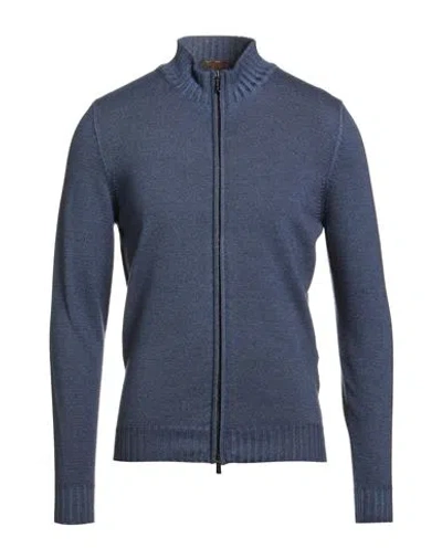 Moorer Man Cardigan Midnight Blue Size 38 Virgin Wool