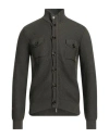 Moorer Man Cardigan Military Green Size 44 Wool In Gray