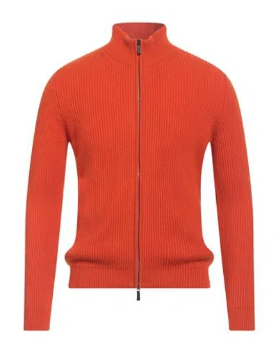 Moorer Man Cardigan Orange Size 46 Cashmere
