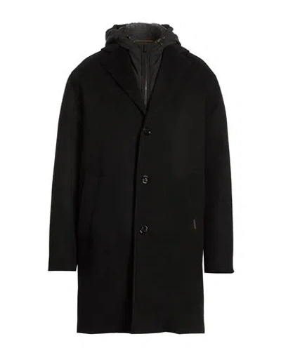 Moorer Man Coat Black Size 36 Virgin Wool, Cashmere, Polyester