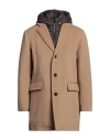 Moorer Man Coat Camel Size 40 Wool, Cashmere, Virgin Wool, Polyamide, Acrylic In Neutral