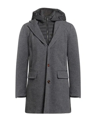 Moorer Man Coat Charcoal Size 42 Virgin Wool, Cashmere In Gray