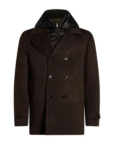 Moorer Man Coat Chocolate Brown Size 38 Wool, Cashmere