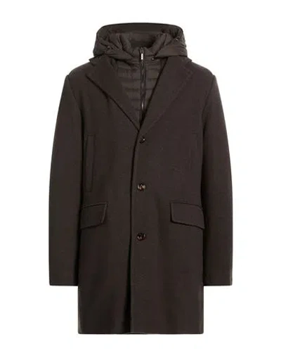 Moorer Man Coat Dark Brown Size 48 Virgin Wool, Cashmere
