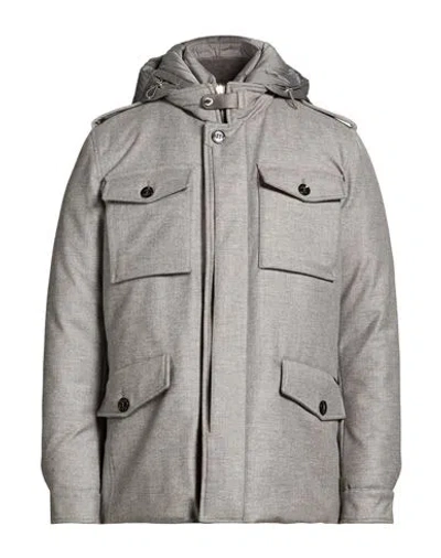 Moorer Man Coat Grey Size 38 Cashmere In Green